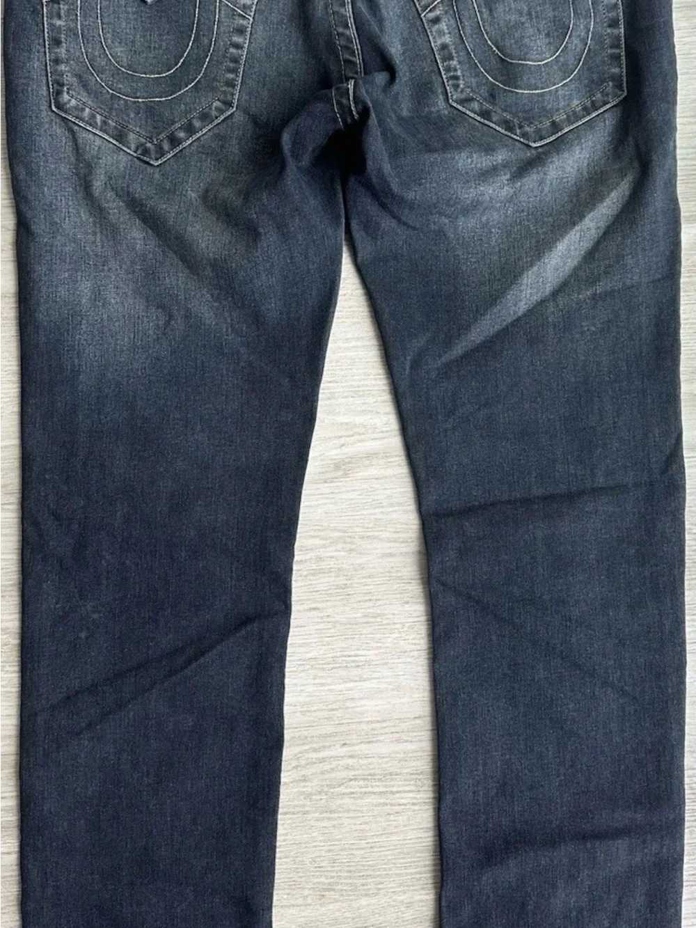 True Religion Men's Faded Dark Blue Slim Jeans
